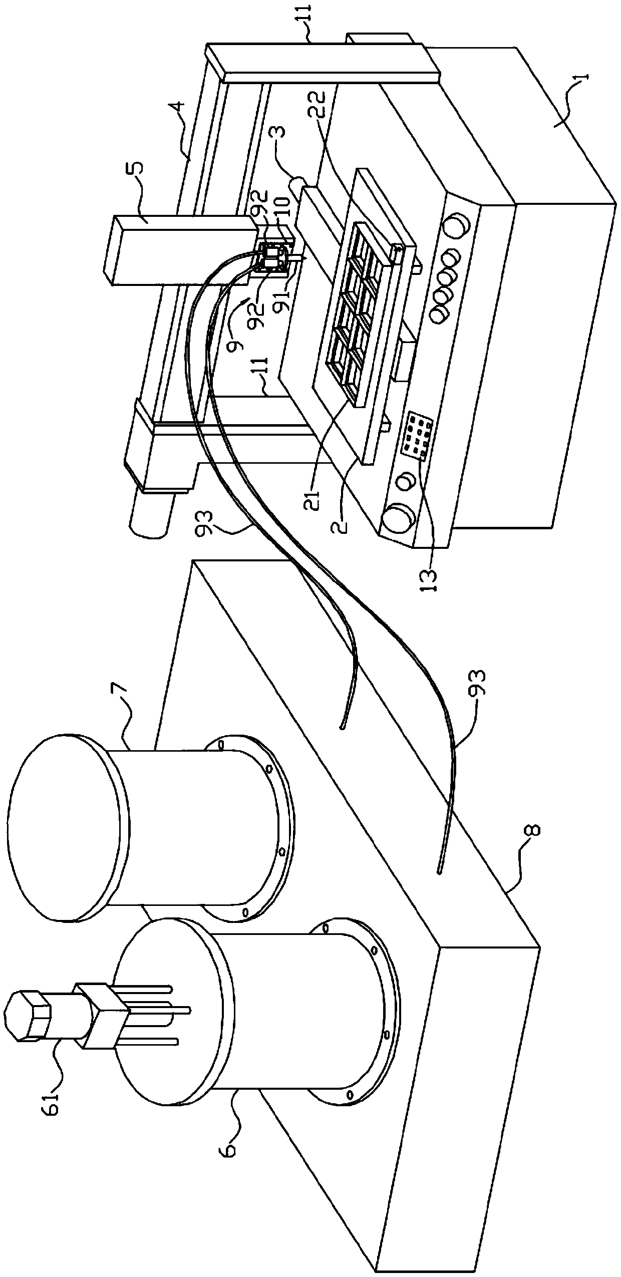 Three-axis linked glue pouring machine