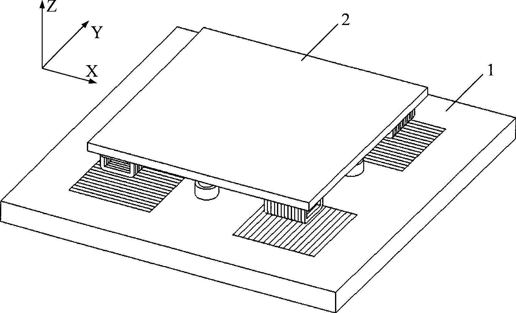 Gas magnetic mixing suspension type plane motor with six freedom degrees