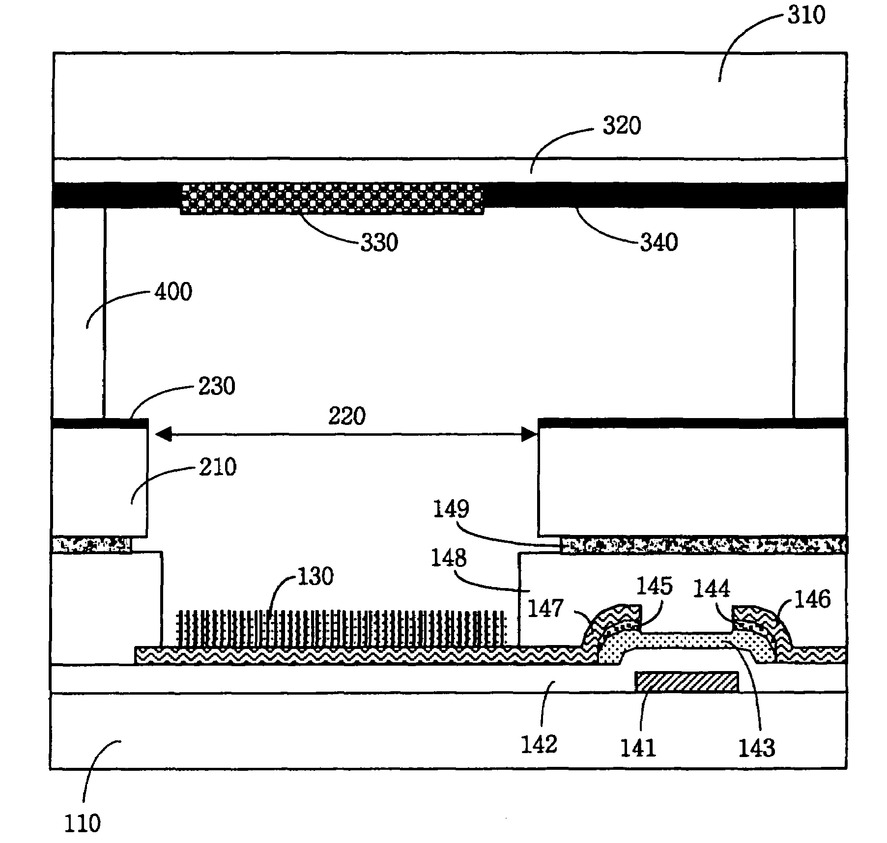 Field emission display having gate plate