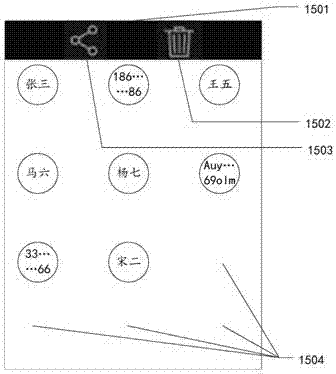 Terminal and interface interaction control method, contact object creation method and device