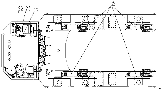 Integrated bracket carrying vehicle with double steering gears