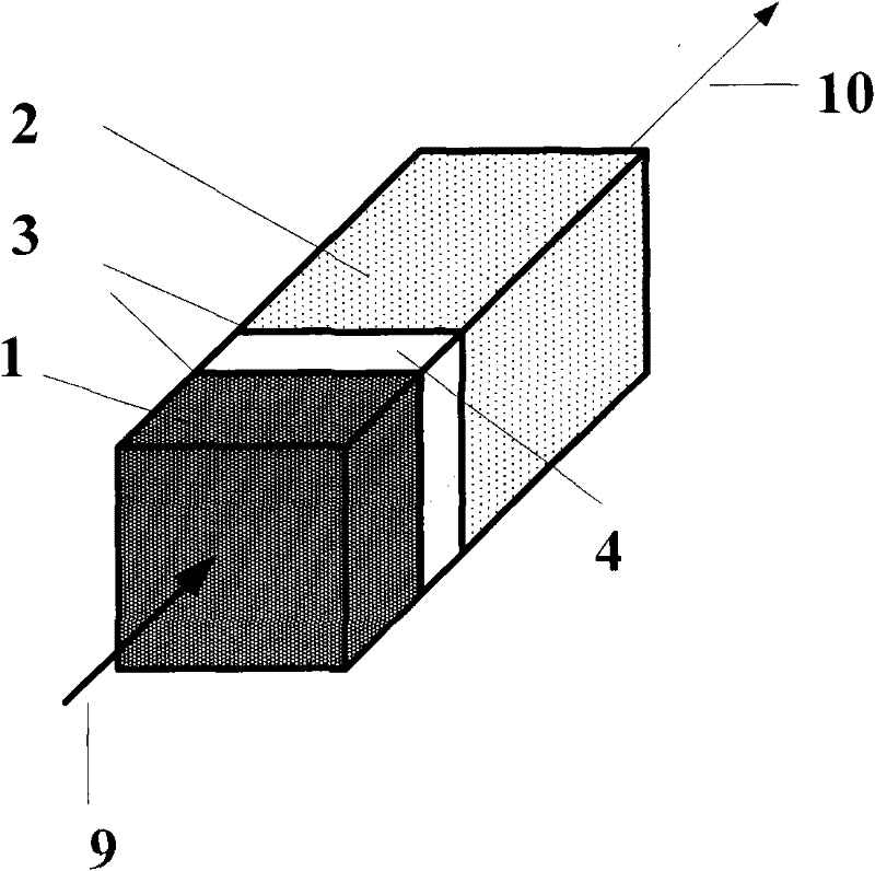 Structure and method for packaging blue-green laser chip based on thin crystal