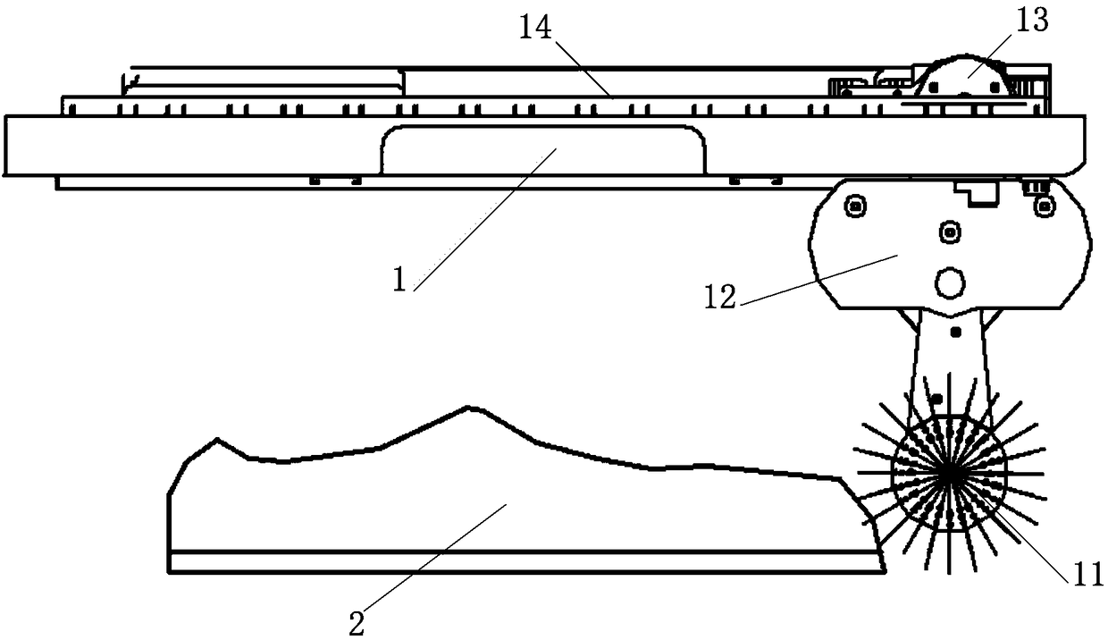 Shoe size detecting method for shoe washing machine and shoe washing machine