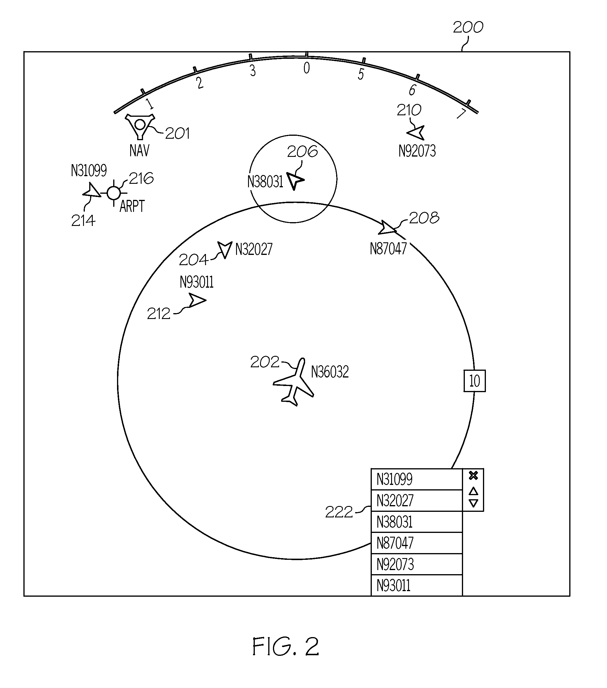 Method and system displaying aircraft in-trail traffic