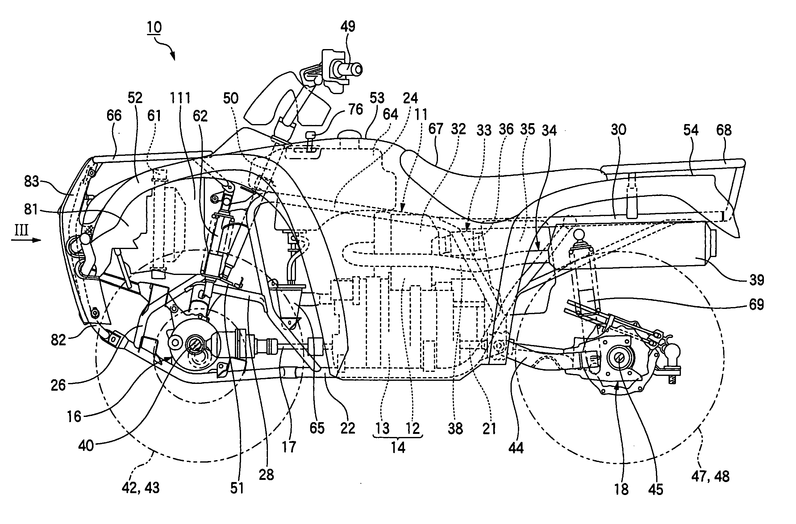 Front structure for vehicle