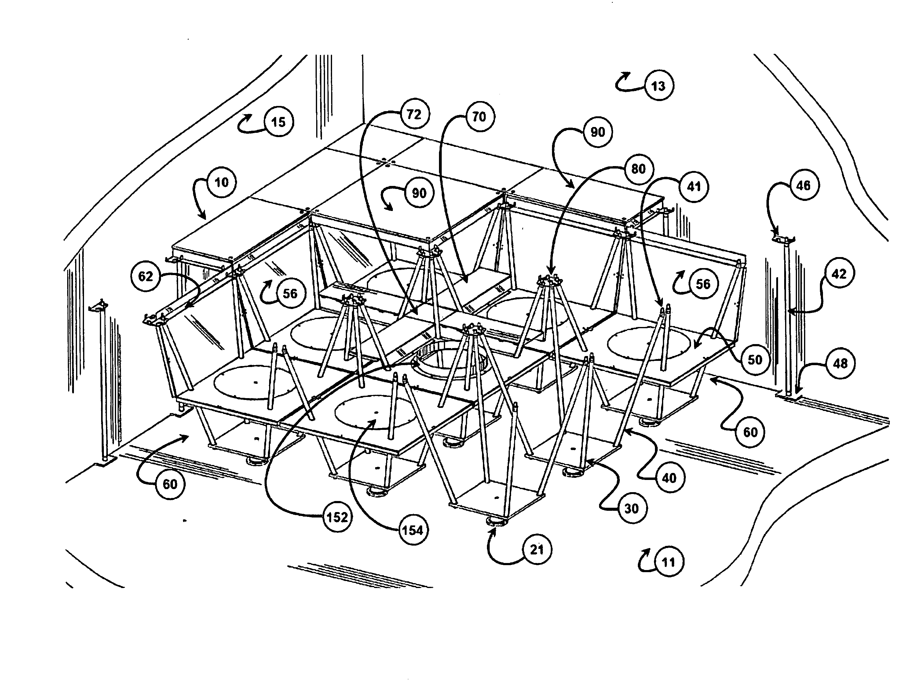 Modular multilevel raised floor electro-mechanical distribution system