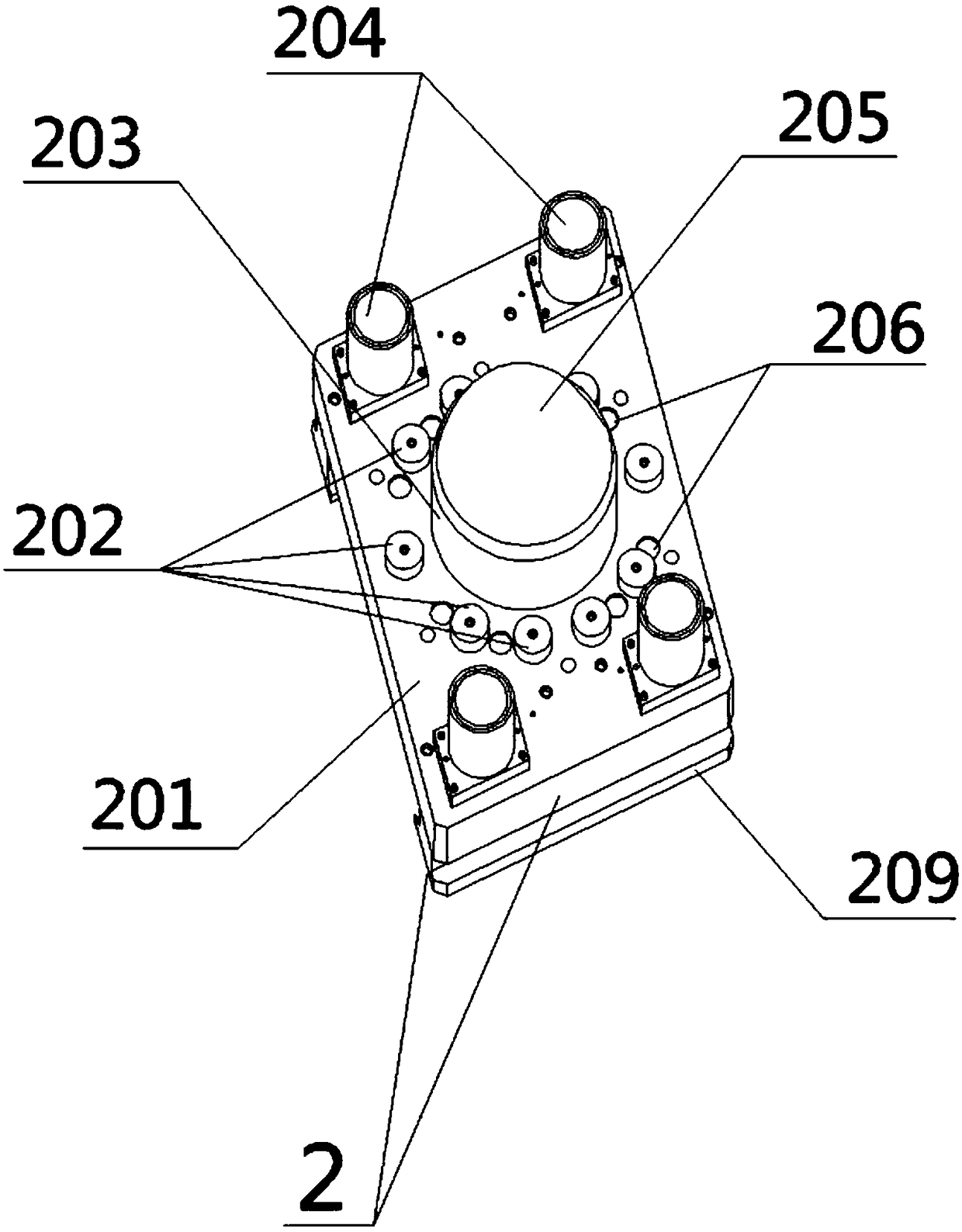 Left and right ball plate group die of solar energy water storage tank