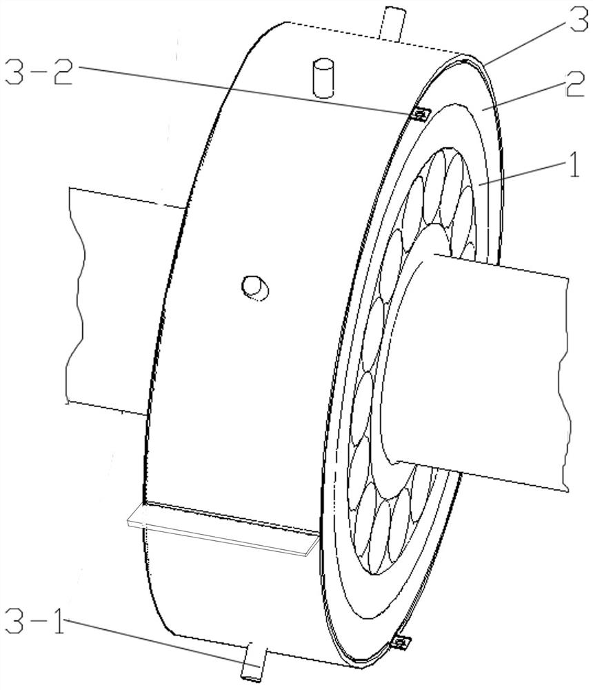 A rotary shaft conductive structure for a rotary welding device