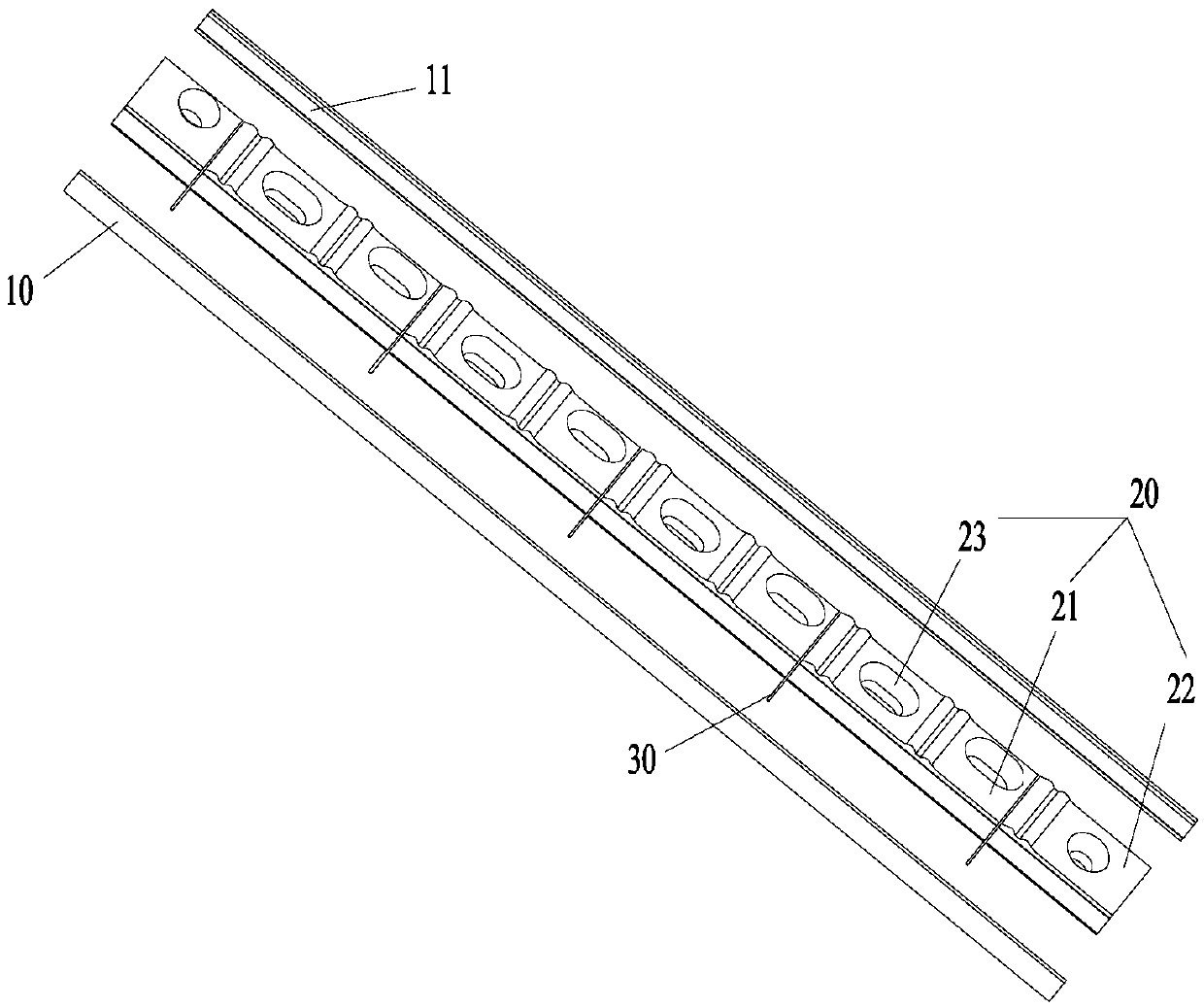 Bone joining plate structure