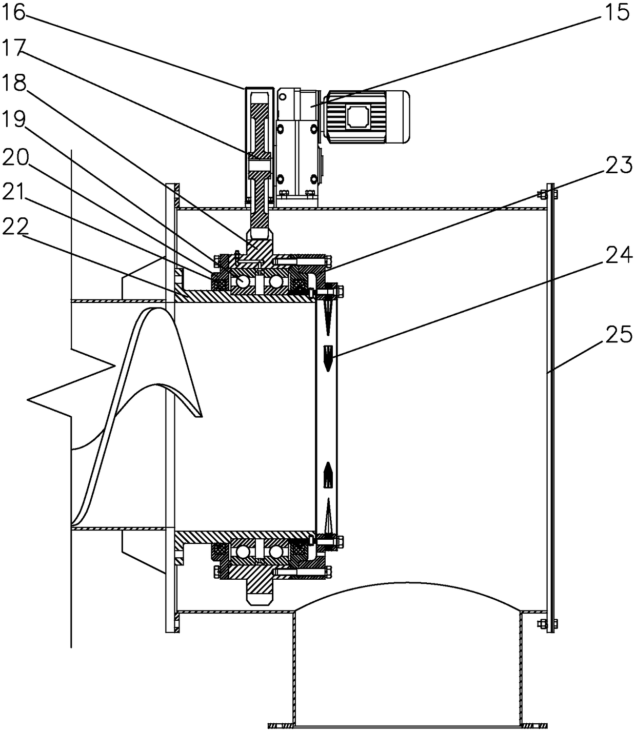 Integrated receiving device and working method for treating kitchen waste material