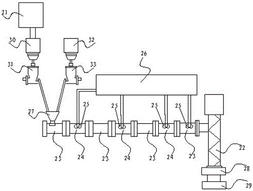 Spinning, vacuumizing and mixing extruder of dacron waste cloth