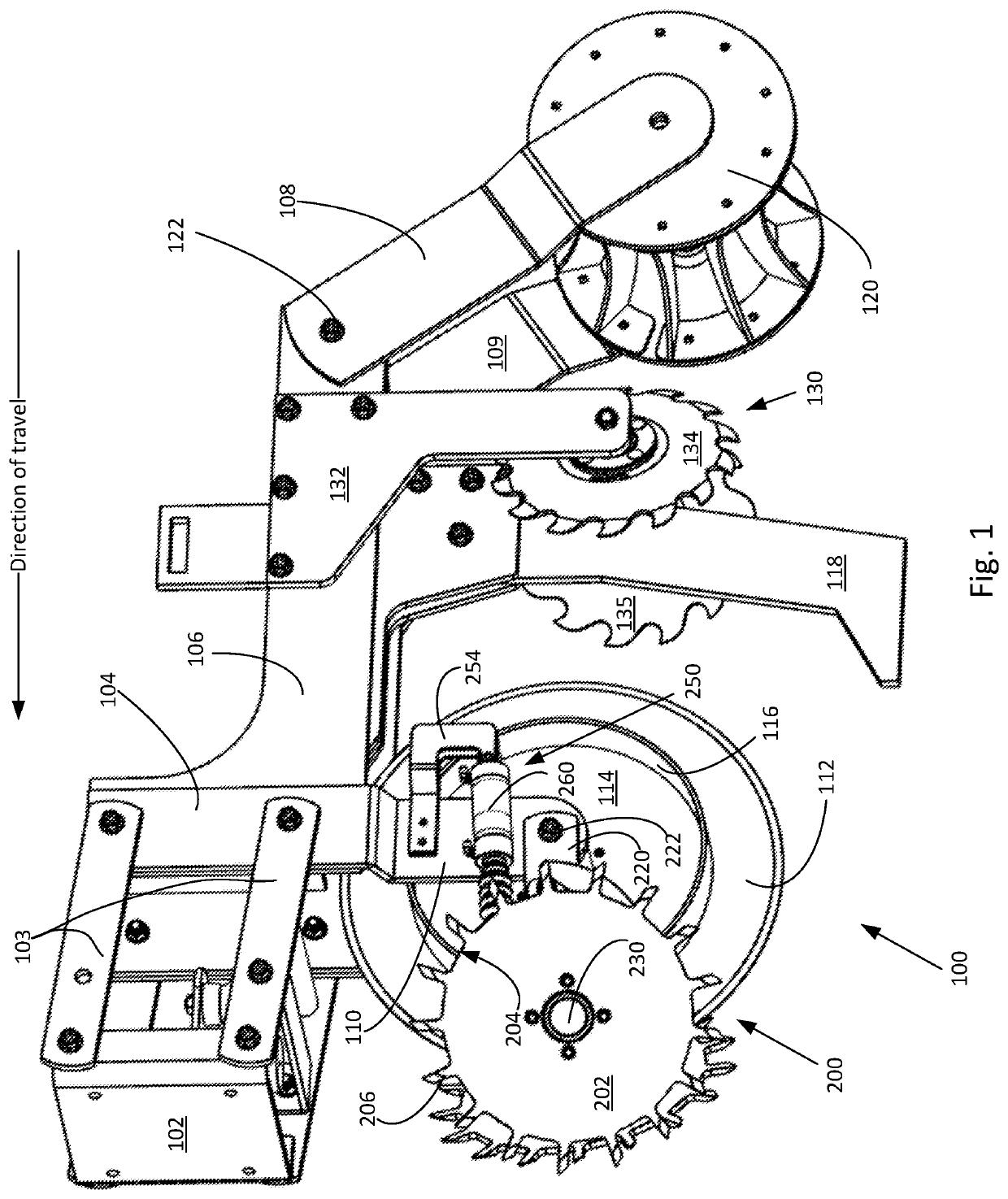 Improved row cleaner and row closer assemblies for strip till planters