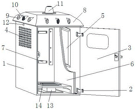 Electrical power distribution box having safety warning function