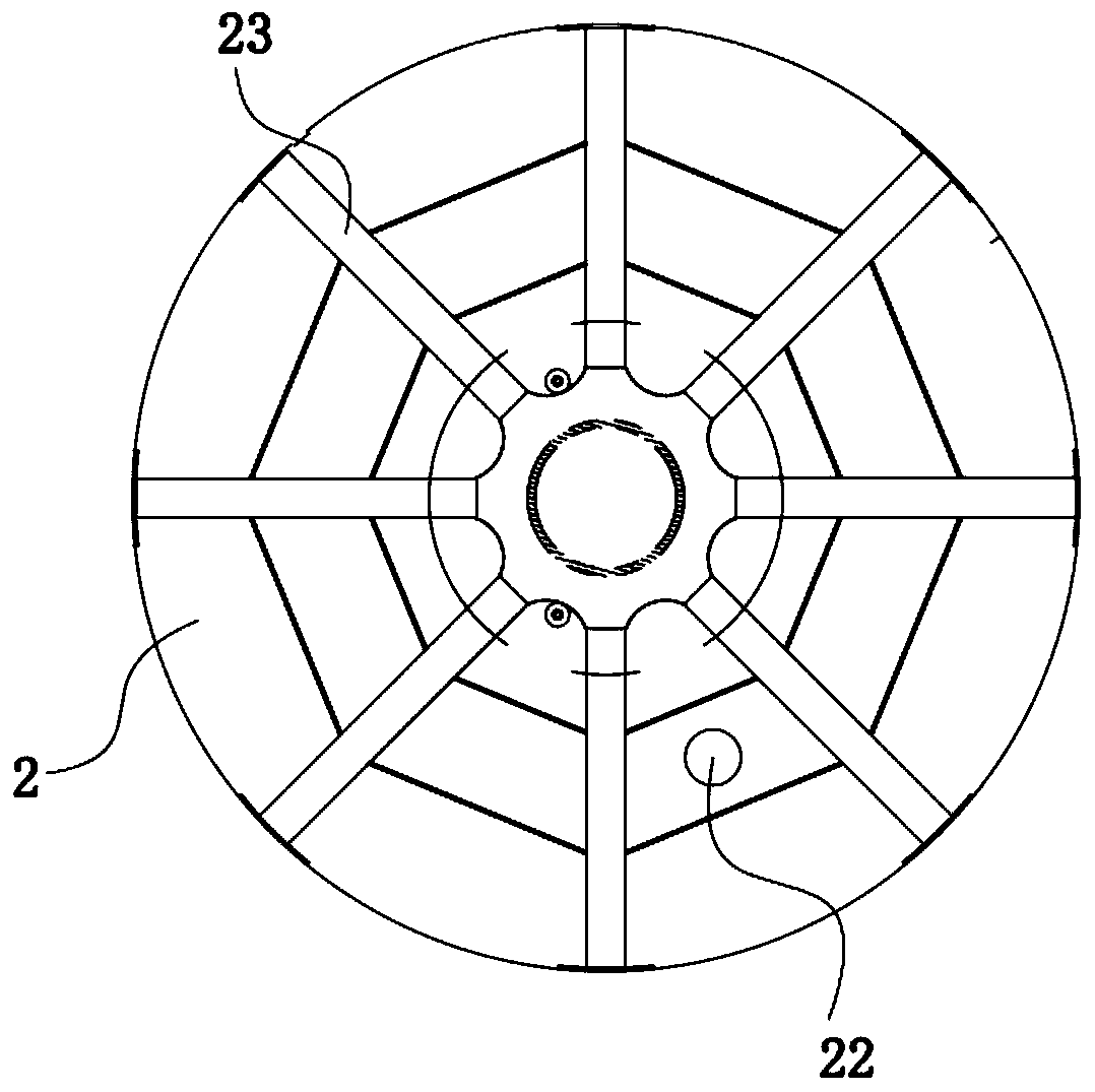 Offshore wind turbine foundation and grouting construction method thereof