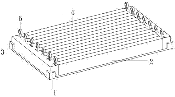 Forming mold for asphalt test pieces of bent beam rheometer