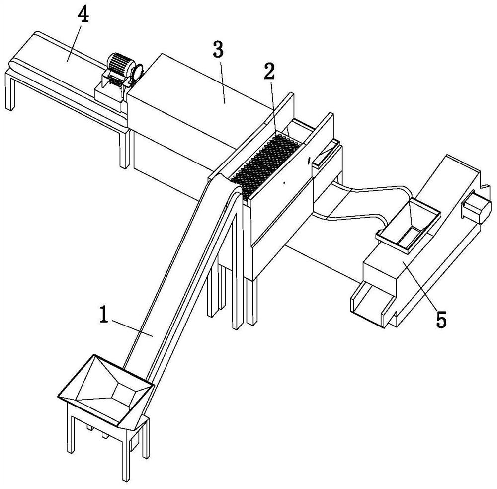 A sorting device for iron ore