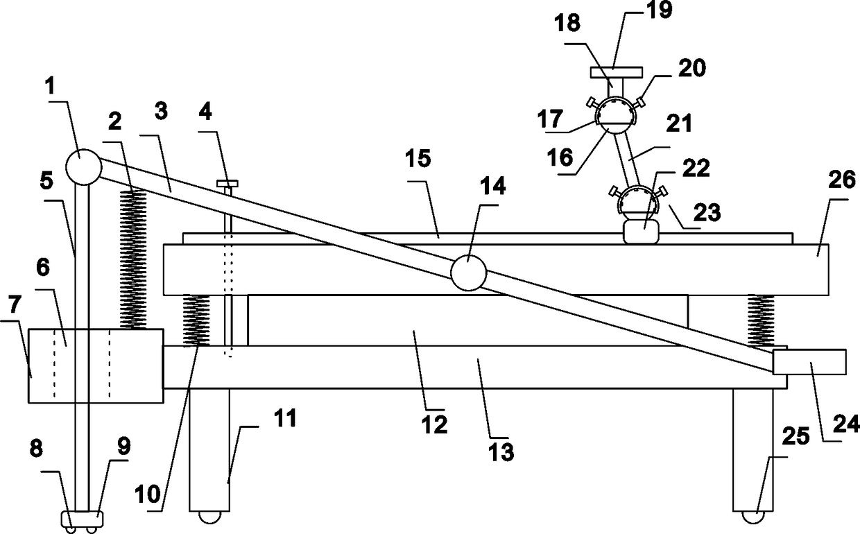 Angle-adjusting medical surgical nursing bed and surgical patient mobile nursing method