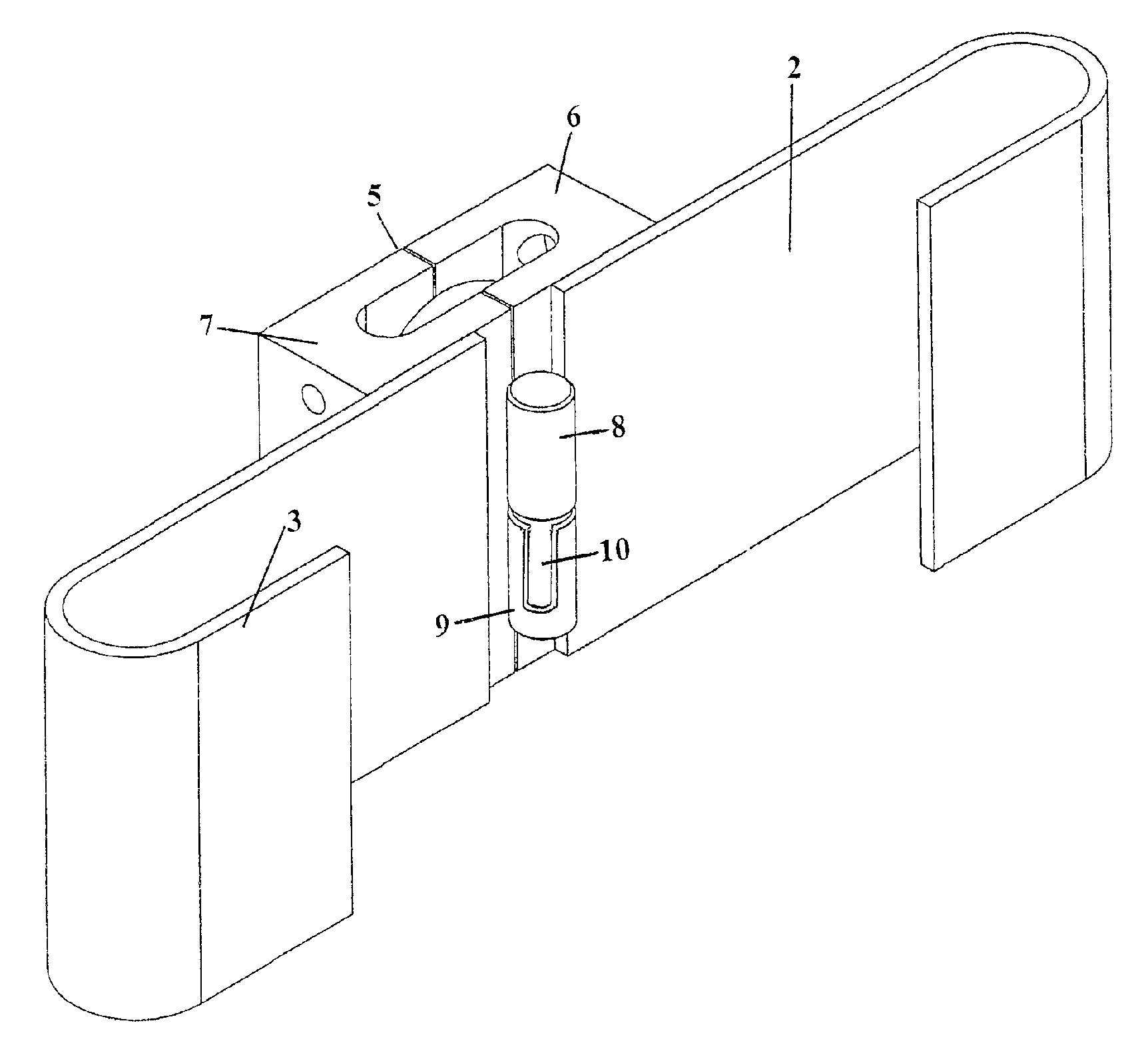 Device for locking containers