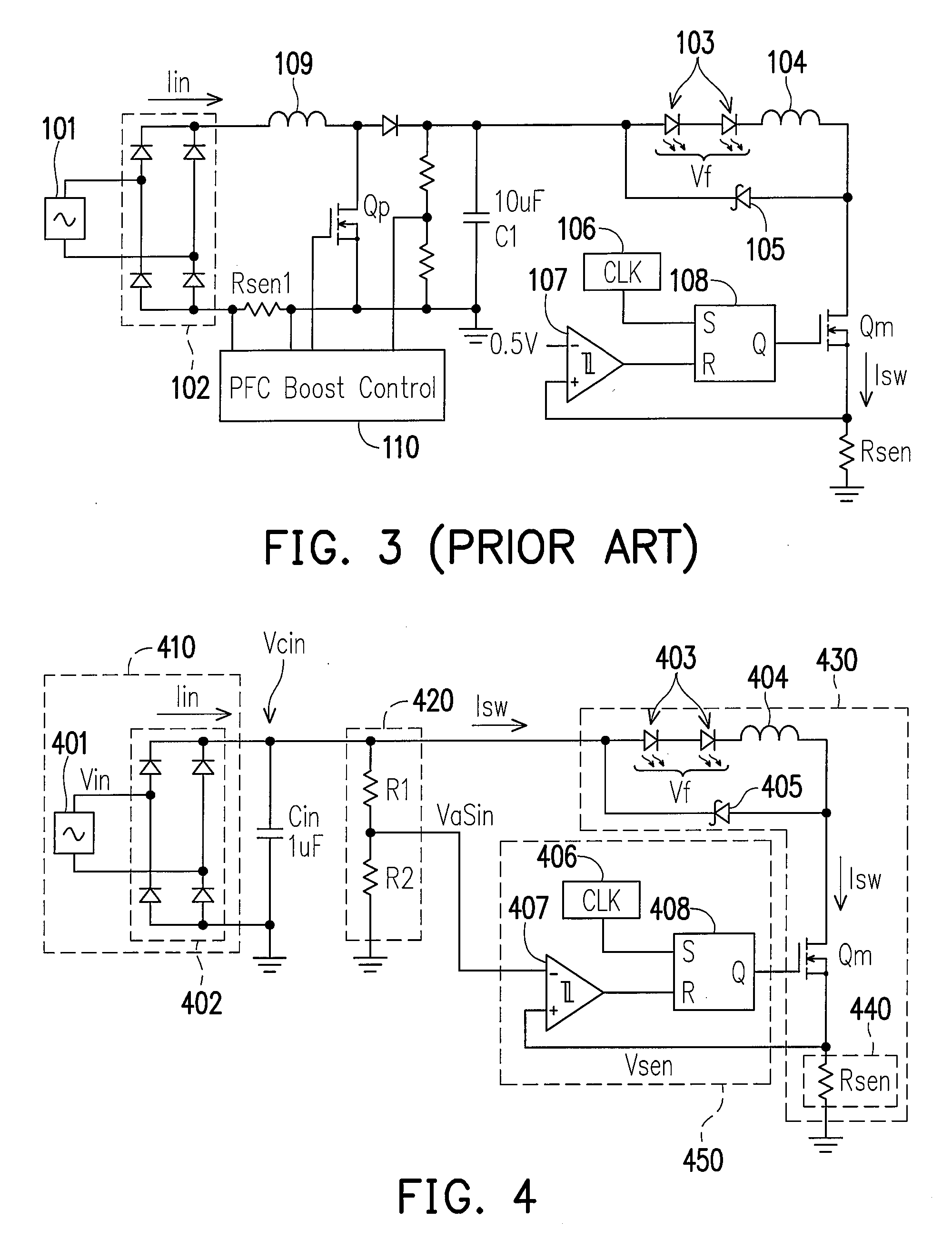 Buck converter LED driver circuit