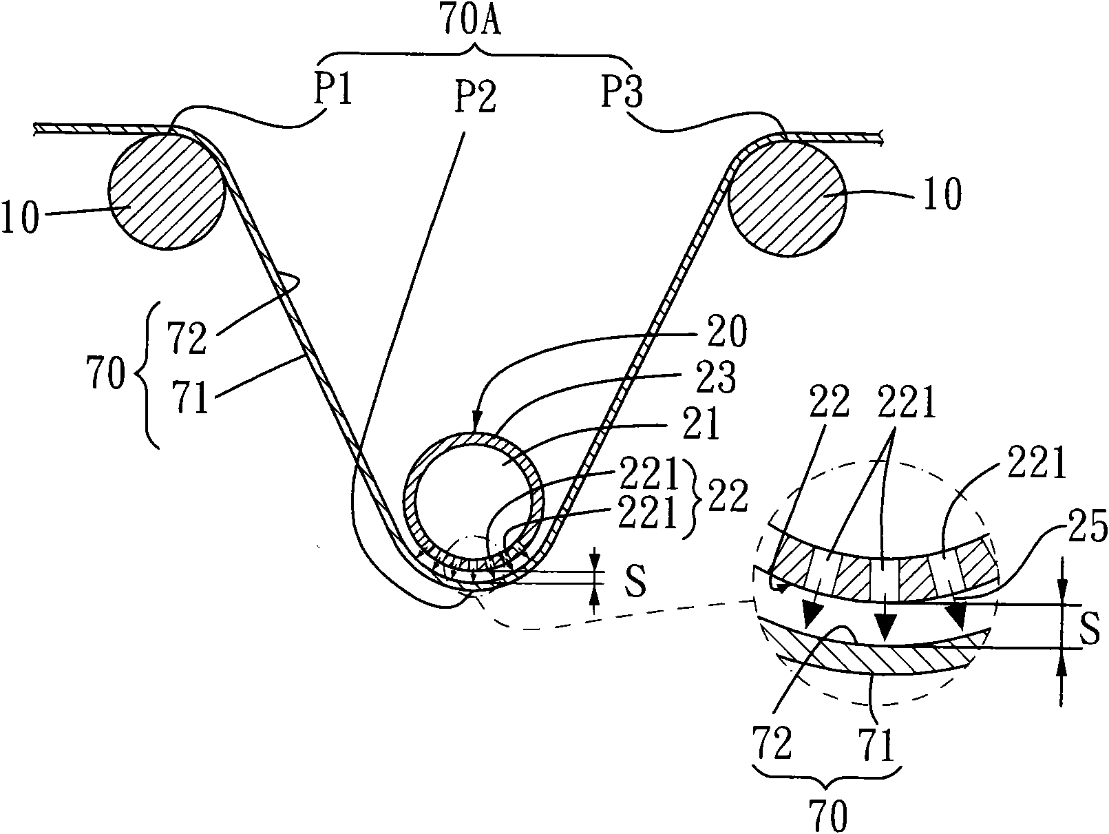 Air flotation conveying device