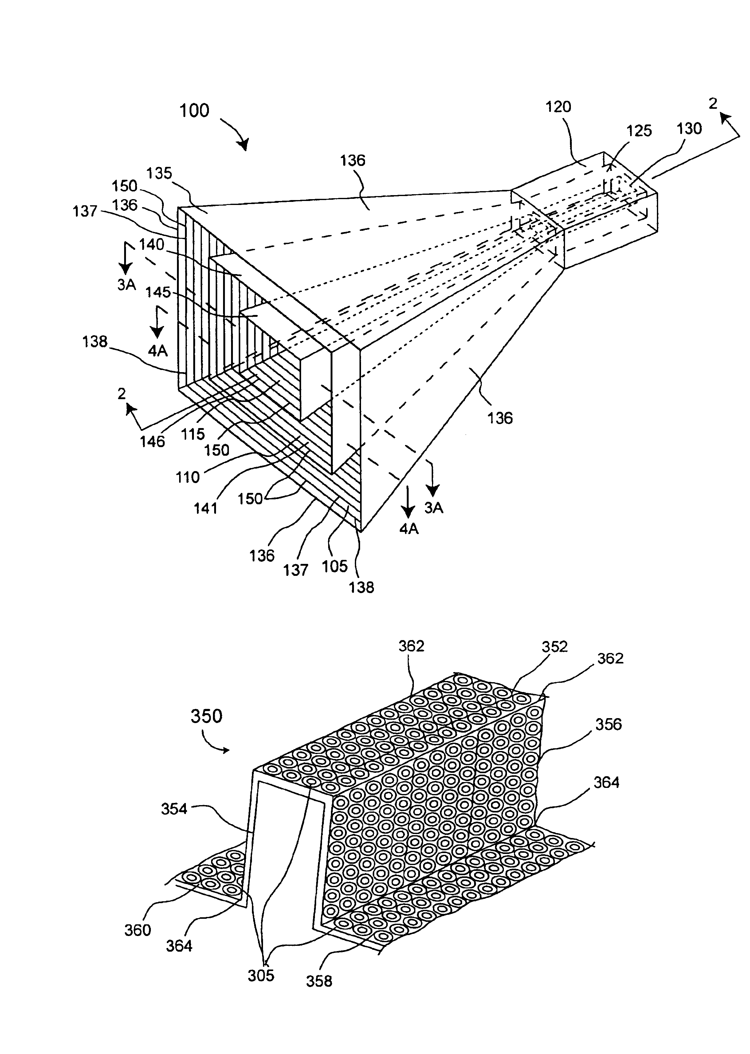 Multi-band horn antenna using corrugations having frequency selective surfaces