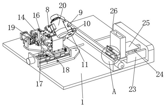 Grinding and polishing device for fan blades and working method of grinding and polishing device