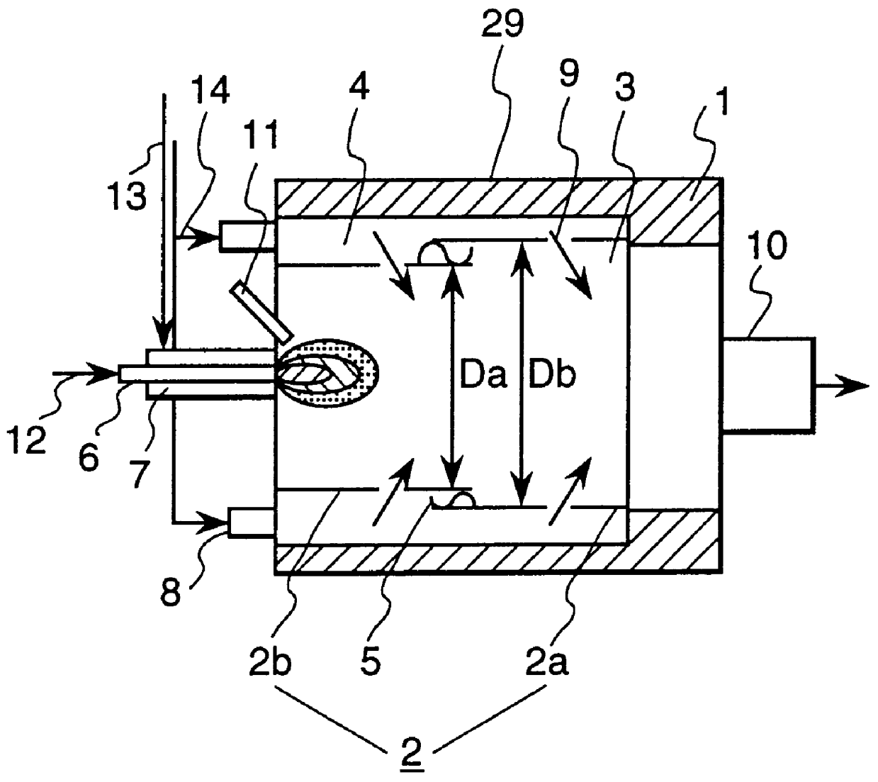 Waste processing system and fuel reformer used in the waste processing system