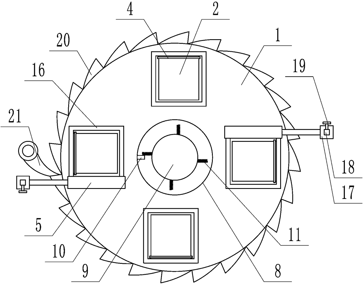 Accurate material mixing device for chemical fertilizer production