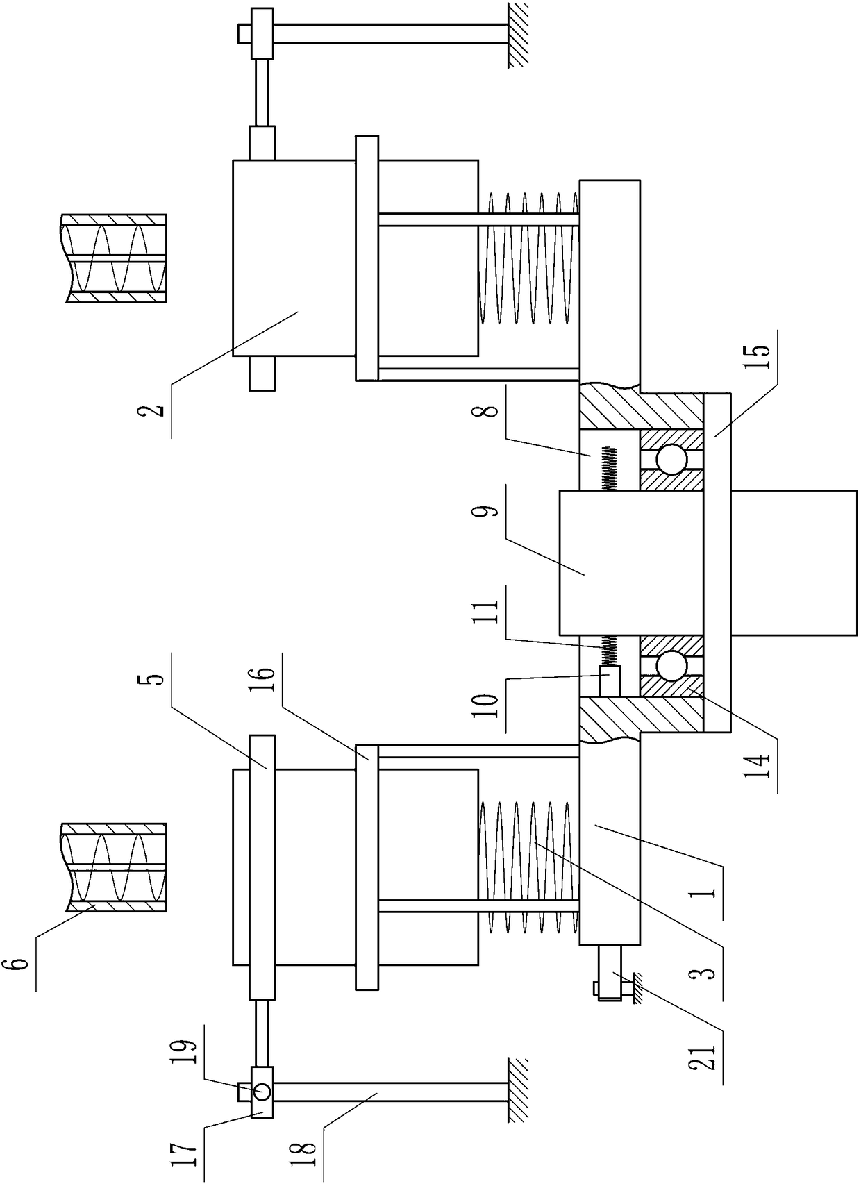 Accurate material mixing device for chemical fertilizer production