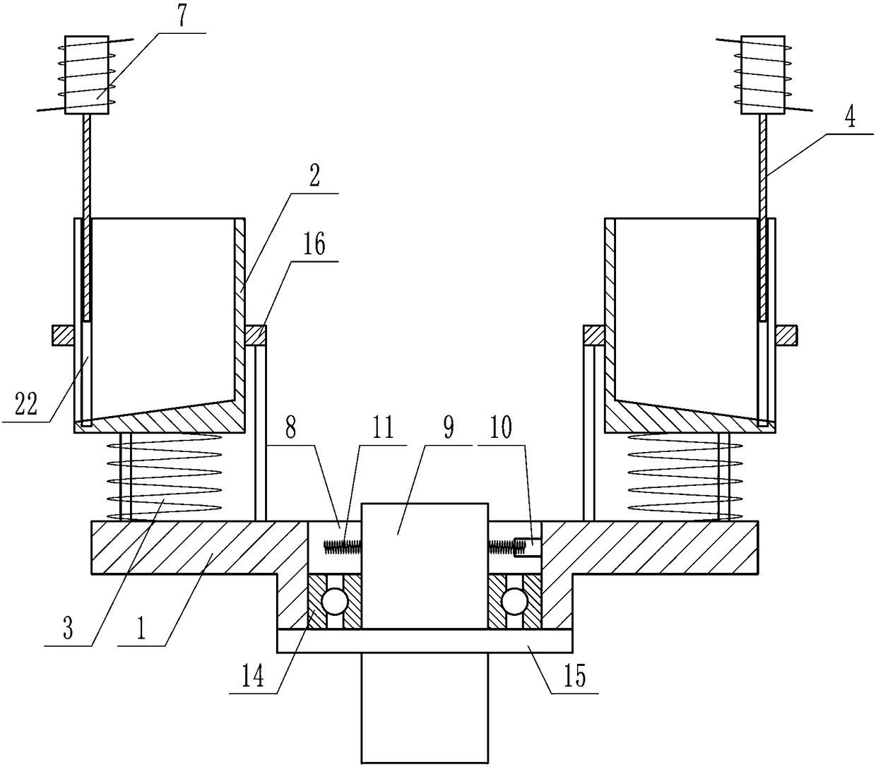 Accurate material mixing device for chemical fertilizer production