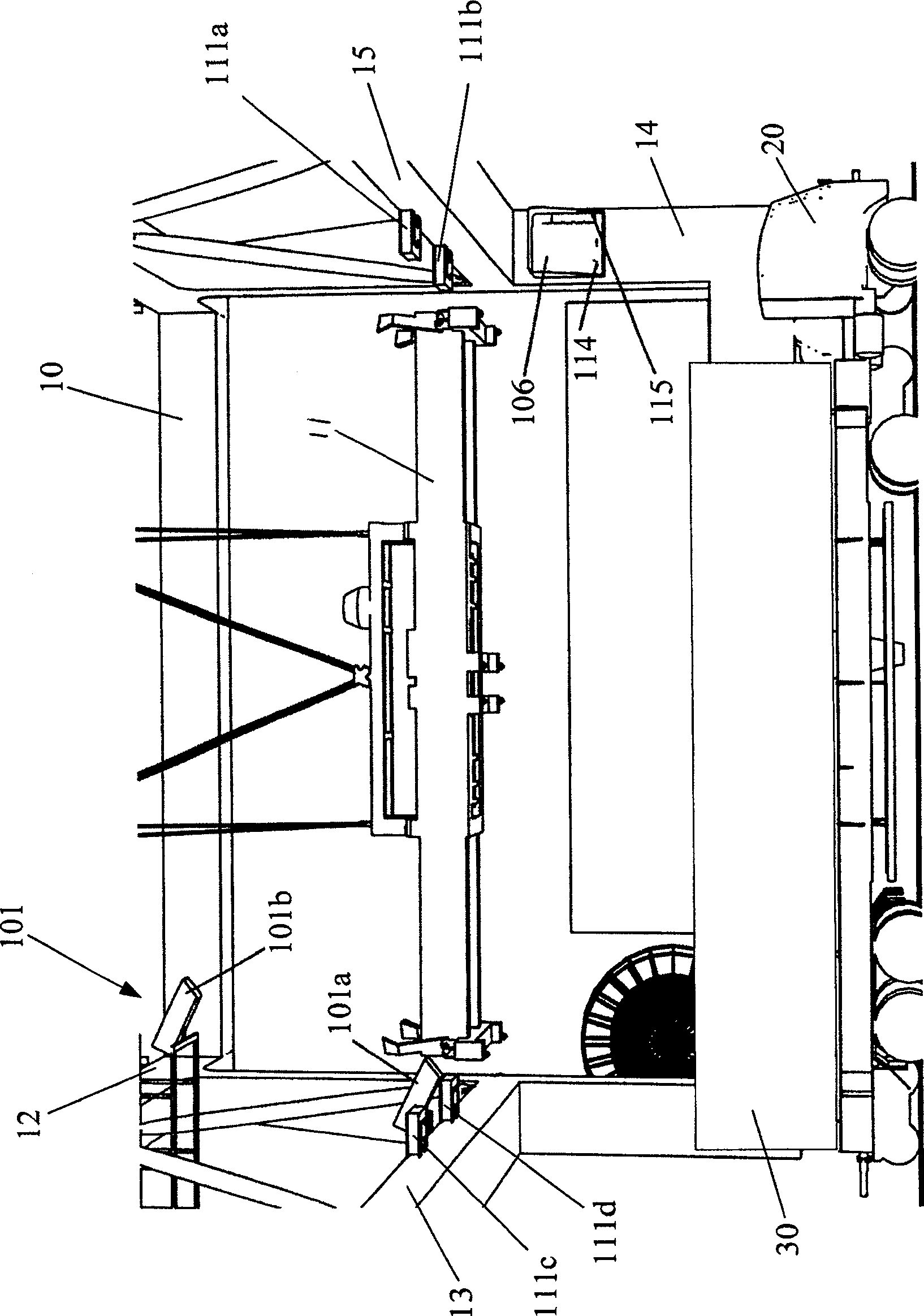 Container-truck positioning system and method for container crane