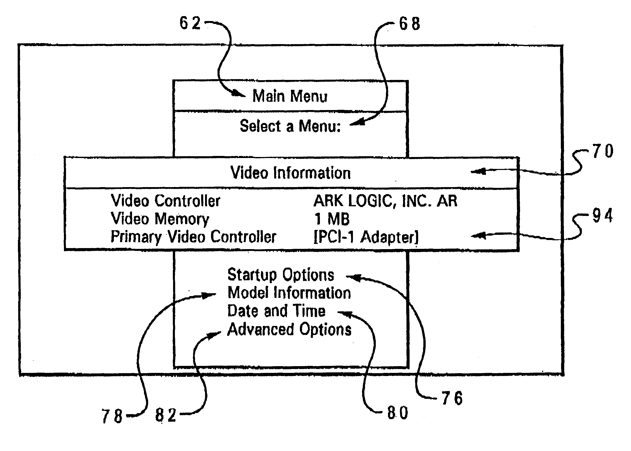 Method and system for dynamically selecting video controllers present within a computer system