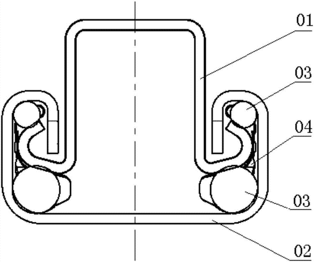 Steel ball assembling structure used for sliding rail assembly of automobile seat