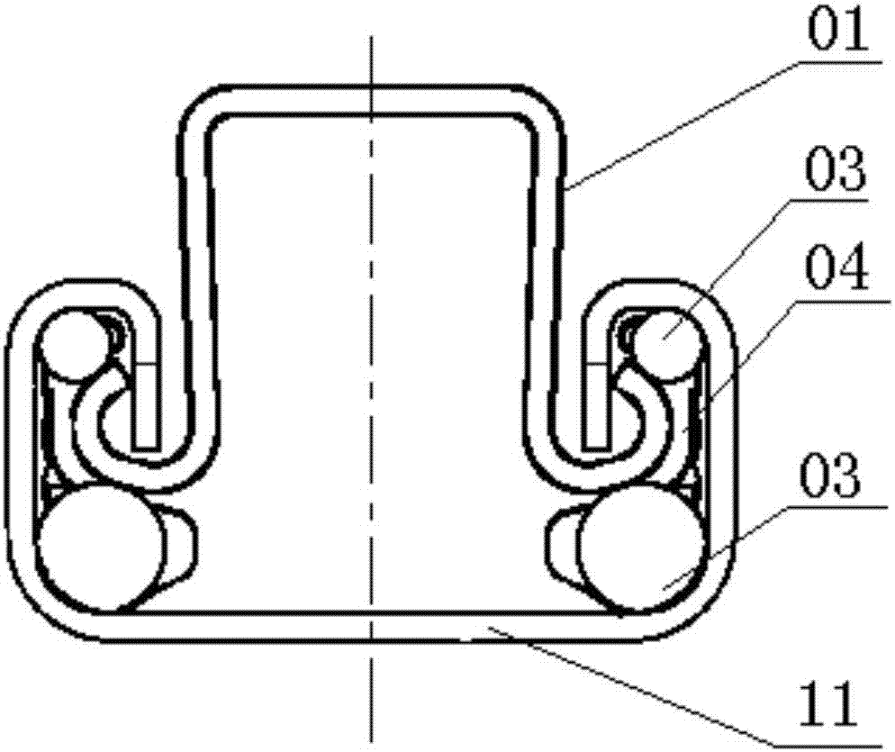 Steel ball assembling structure used for sliding rail assembly of automobile seat