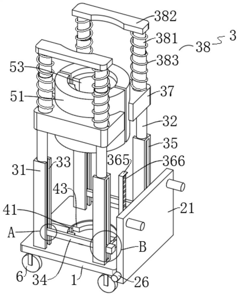 Reinforcing protection device for repairing indoor column body of ancient building