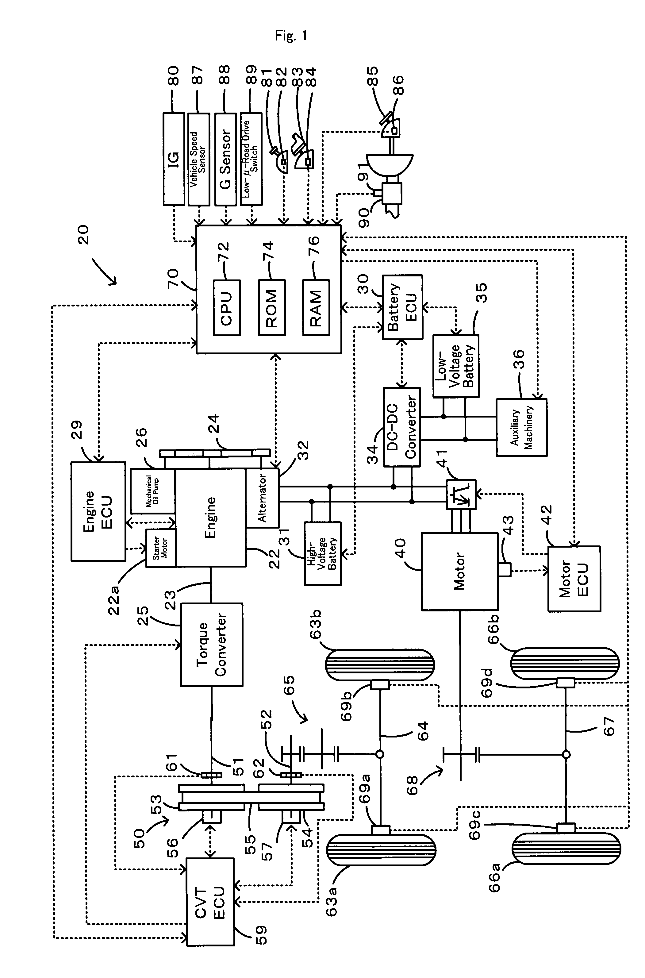 Motor vehicle and control method of motor vehicle