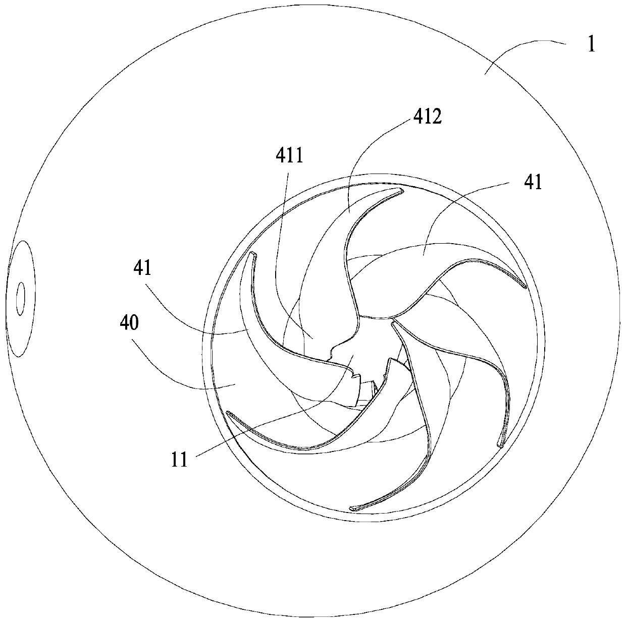 Wind guiding structure and electronic device applying same