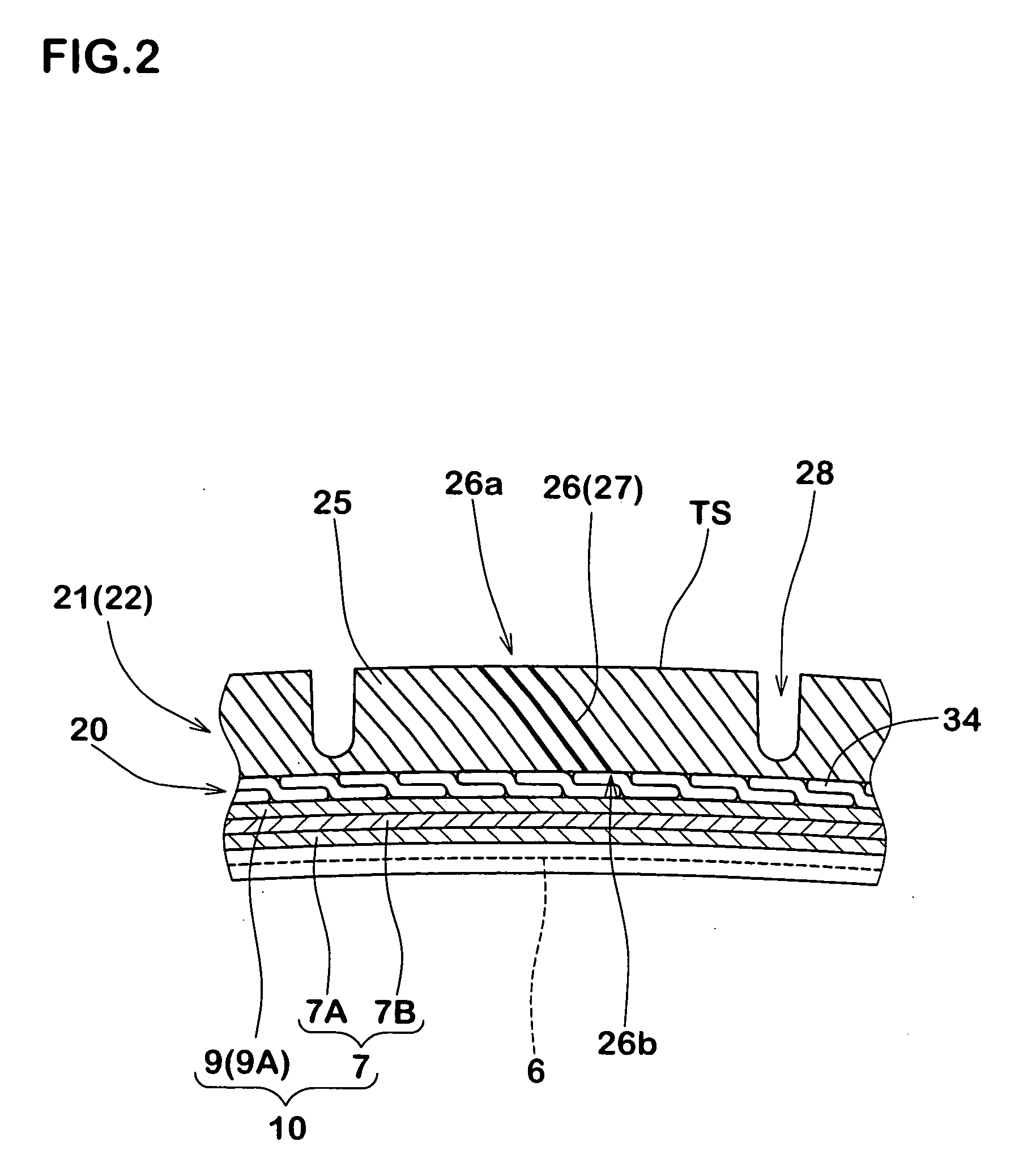 Pneumatic tire, producing method of pneumatic tire, and forming apparatus of rubber strip winding body