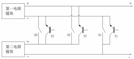 Online output series-parallel connection automatic switching device and method for electric vehicle charger