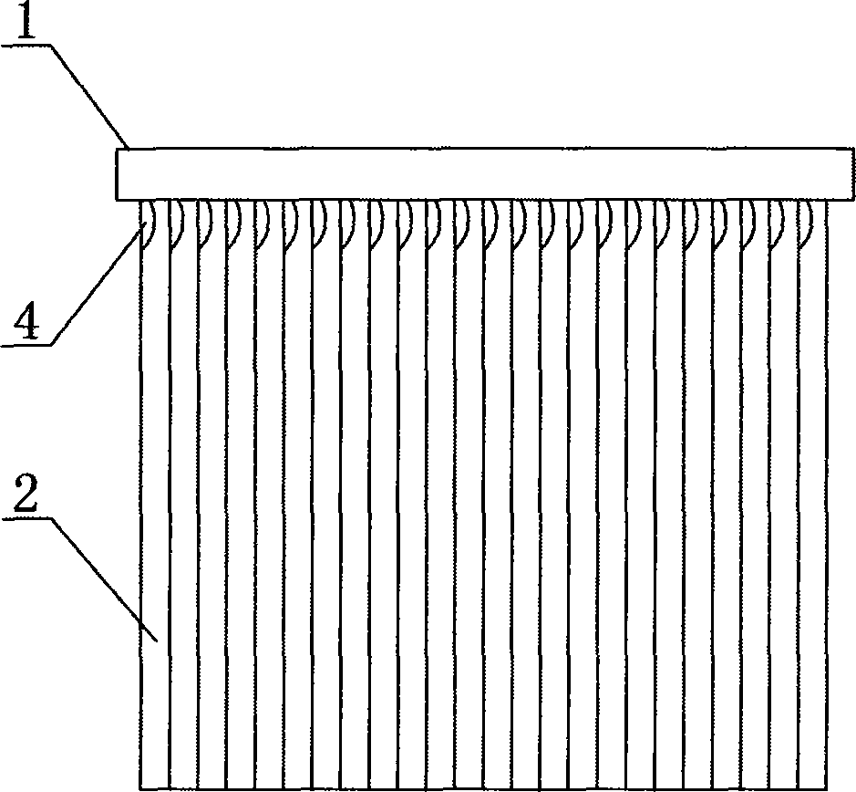 Landscape house roof bamboo hat block and production method thereof