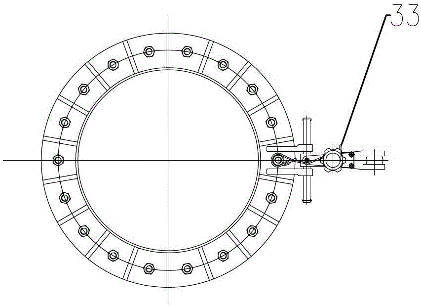 Steel pipe tower flange screw replacement work platform