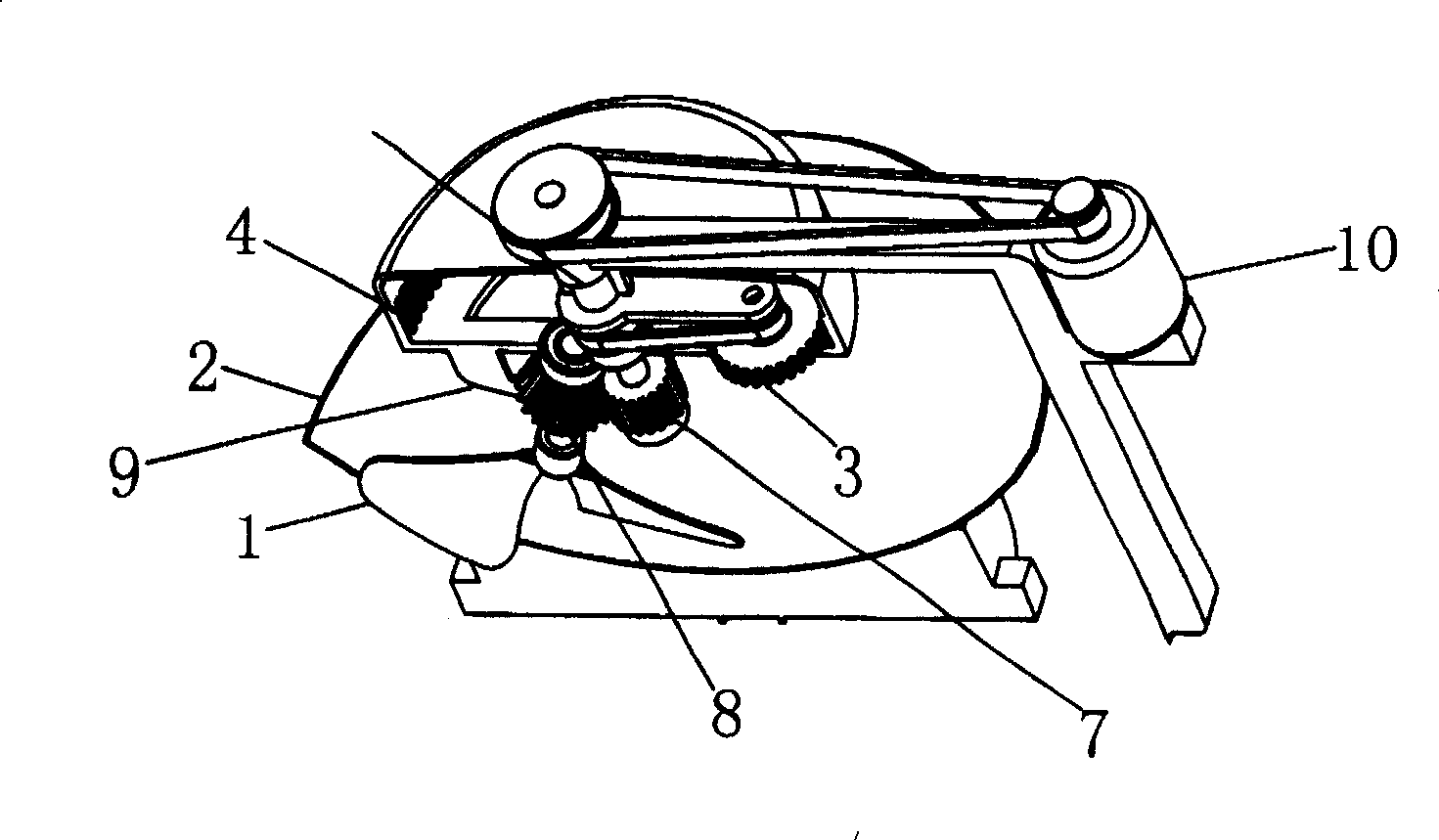 Automatic turning and frying pan