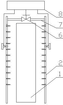 Intensive cooling control device and control method of microalloyed steel continuous casting slab corners in vertical bending segment