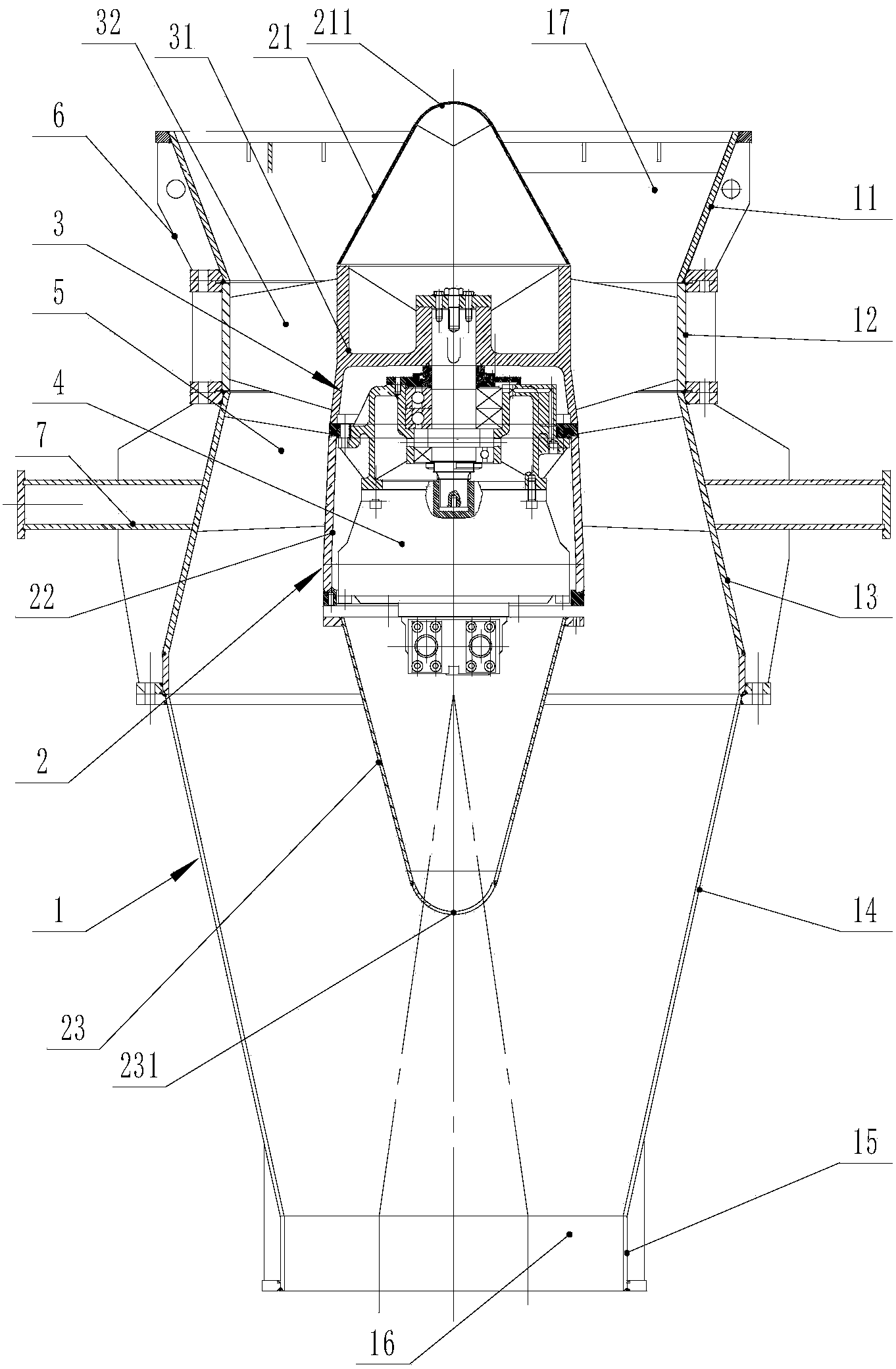 Seabed ditching device