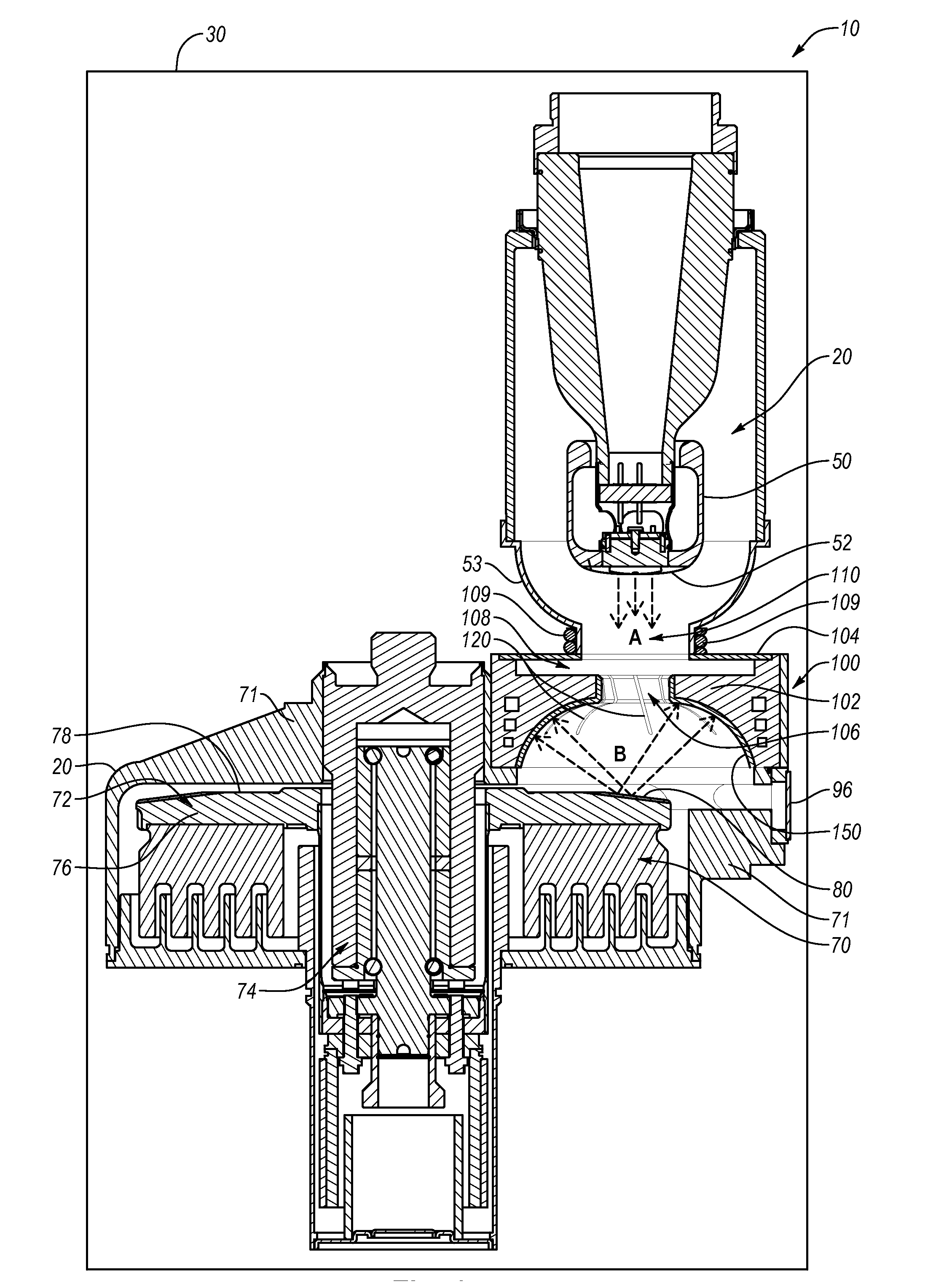 X-ray tube aperture body with shielded vacuum wall