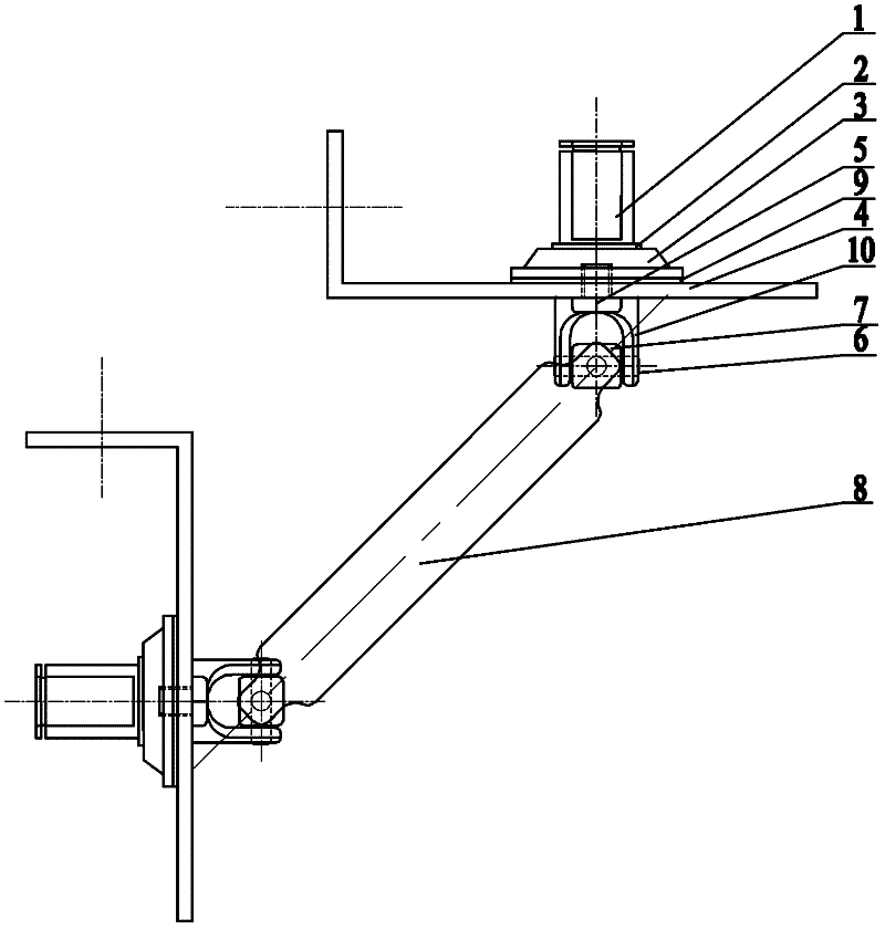 Corner synchronous coupler of outer sun-shading roller shutter window