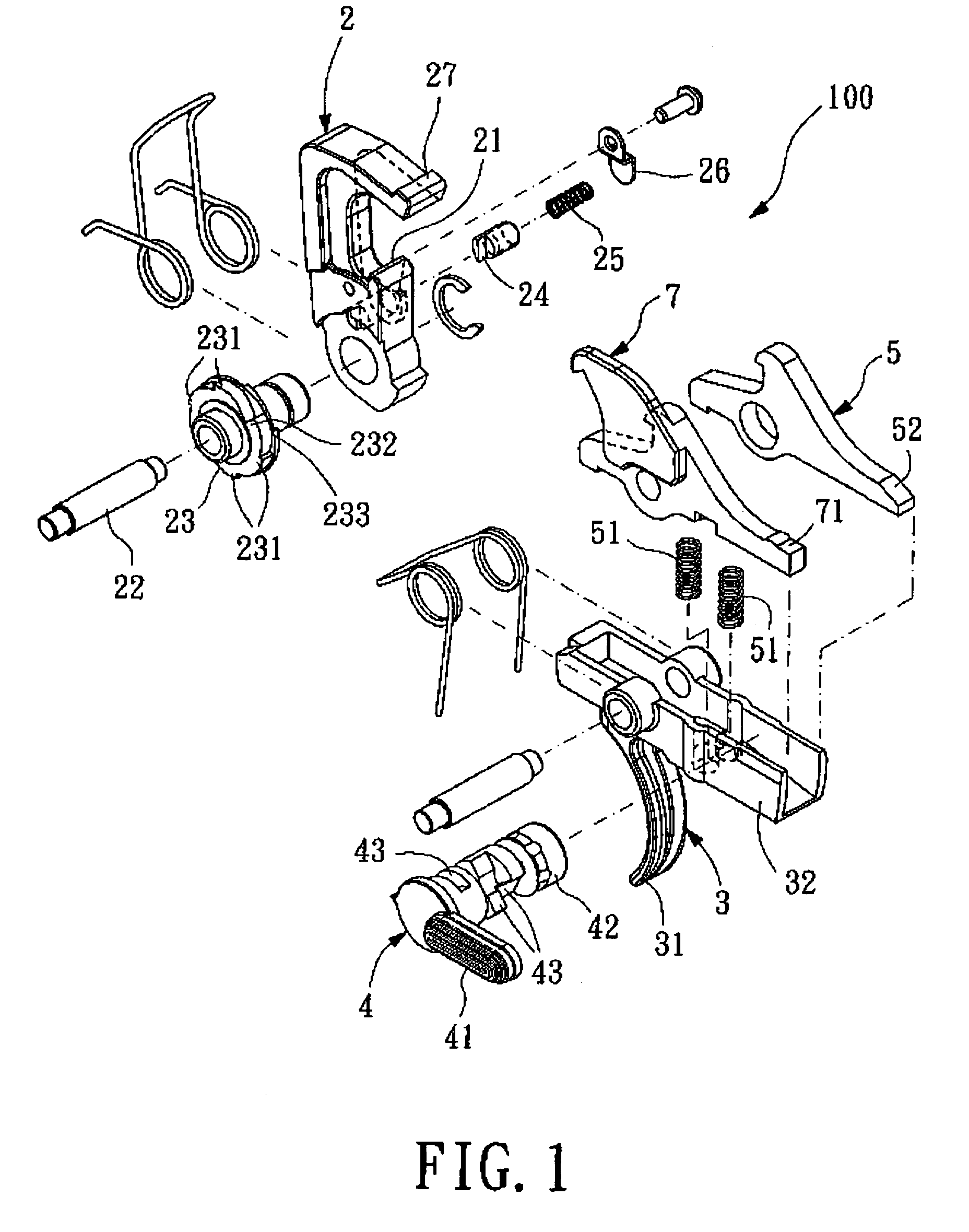 Firing control mechanism for toy gun