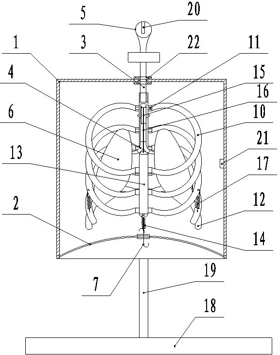 Human breathing demonstration instrument