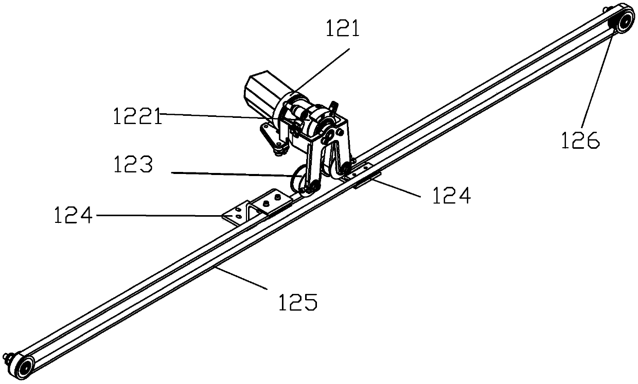 Sliding plug door transmission device