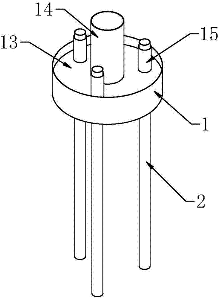 Offshore wind power multi-pile bearing platform composite foundation and construction method